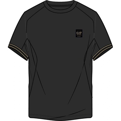 EA7 pánské triko black/gold