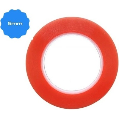 Magic RED - obojstranná lepiaca páska - 5mm x 25m (transparentná)