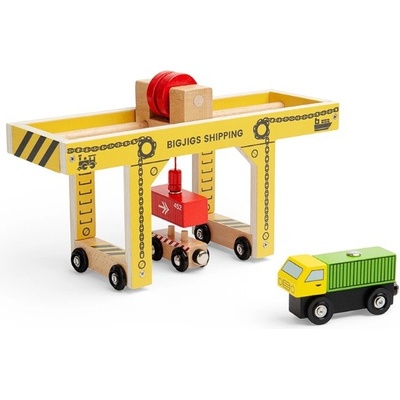 Bigjigs Rail Dřevěný Portálový jeřáb