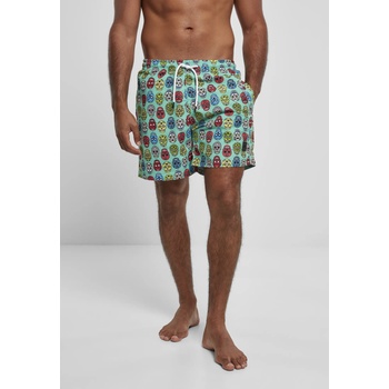 Urban Classics Мъжки къси панталони в цвят мента Urban Classics Pattern Swim UB-TB2679-02823 - Мента, размер M