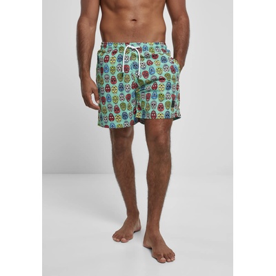 Urban Classics Мъжки къси панталони в цвят мента Urban Classics Pattern Swim UB-TB2679-02823 - Мента, размер M