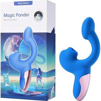 Magic Motion Magic Ponder - клиторен и вагинален вибратор 2в1 - син