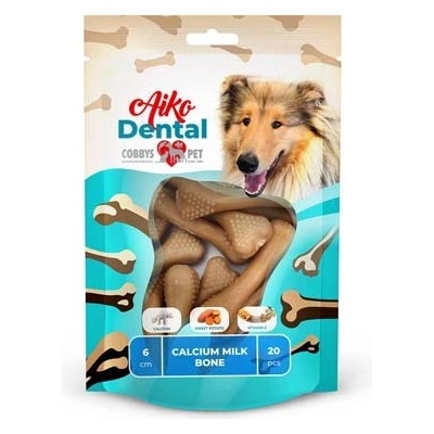 Cobbys Pet Aiko dental calcium milk bone 6 cm 170 g 20 ks
