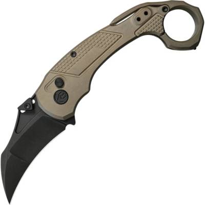 KB Knives Tactical Toucan Blackwash CPM 20CV Blade Bronze Ano Titanium KB463C