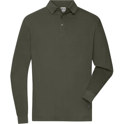 James & Nicholson JN 1842 pánská polokošile s dlouhým rukávem olive