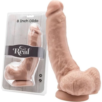 Реалистично дилдо с изразени вени и вендуза, 20, 5см. - ToyJoy Get Real Flesh (D-234569)
