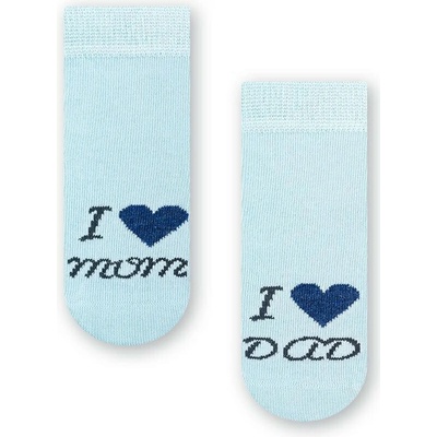 Steven detské ponožky cukrová vata 138 modrá/I love mom 242