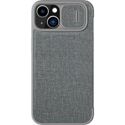 Nillkin Кейс Nillkin Qin Cloth Pro за iPhone 14 Plus, с протектор за камера, сив (6902048249189)