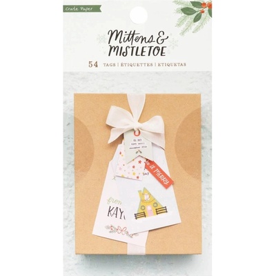 CRATE PAPER Sada visaček - MITTENS & MISTLETOE