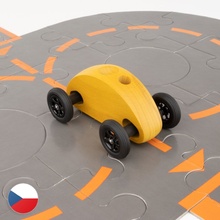 Trihorse Autíčko Finger Car žluté s puzzle skládačkou