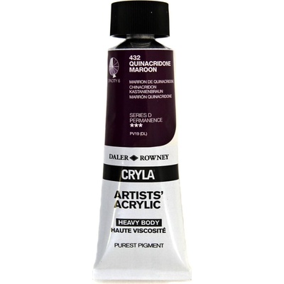 Daler-Rowney Cryla Artists’ АКРИЛНА боя Quinacridone Maroon 75 ml 1 бр (125075432)