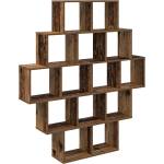 vidaXL Стенен рафт Старо дърво 120 x 20 x 136 см Инженерна дървесина (8012162)