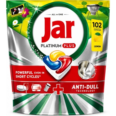JAR Platinum Plus Spring tablety do myčky Lemon 102 ks