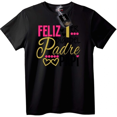 NOONEBRAND Тениска Честв Ден на Баща Papi - L, Black