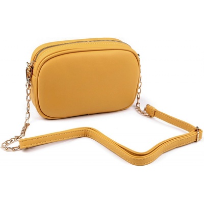 Dámská dívčí kabelka crossbody 13 5x20 cm 1 hořčicová