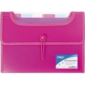 Strigo A4 briefcase with 6 blades V-file pink STRIGO