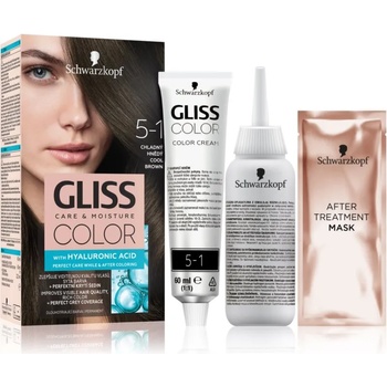 Schwarzkopf Gliss Color перманентната боя за коса цвят 5-1 Cool Brown