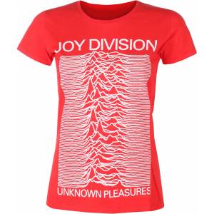 ROCK OFF дамска тениска Joy Division - Unknown Pleasures FP ЧЕРВЕН - ROCK OFF - JDTS04LR