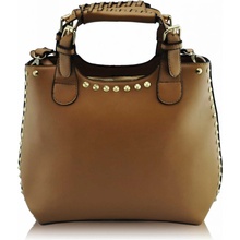 L&S Fashion elegatní kabelka LS00105A hnědá
