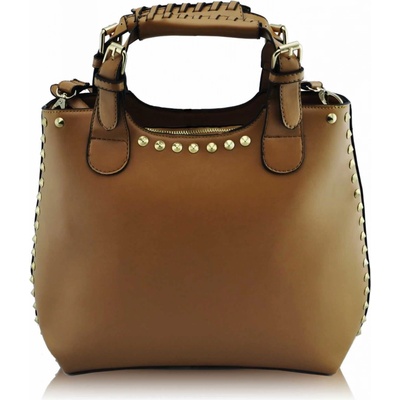 L&S Fashion elegatní kabelka LS00105A hnědá