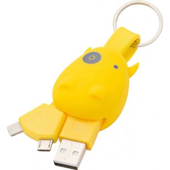 Munkees Prívesok na kľúče USB Smart Charger žltá