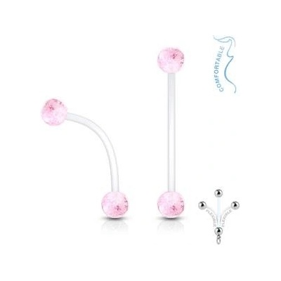 Šperky4U pružný těhotenský piercing do pupíku WP0021-P