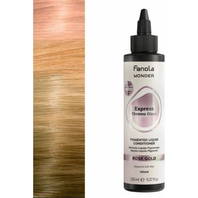 Fanola Wonder Express Chroma Glaze Rose Gold - pigmentový tekutý kondicionér, 150 ml