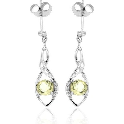 Zlatnictví U Kostela náušnice se zeleným kamenem 823