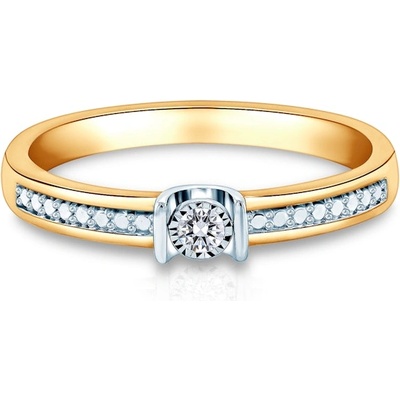 SAVICKI Годежен пръстен savicki: двуцветно злато, диамант