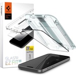 Spigen Протектор за iPhone 15 - Spigen Glas. tR EZ FIT - Черен