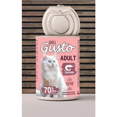 Deli Gusto Cat Shrimp - хапки в сос със скариди 415гр