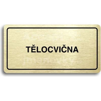 ACCEPT Piktogram TĚLOCVIČNA - zlatá tabulka - černý tisk