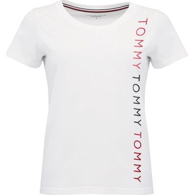 Tommy Hilfiger Dámske tričko EMBROIDERY-SS TEE biela čierna tmavo modrá