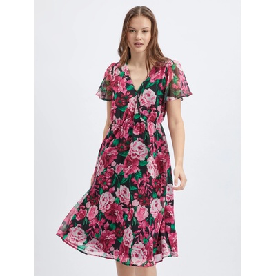 orsay Черно-розова дамска рокля на цветя ORSAY Orsay | Rozov | ЖЕНИ | XXS