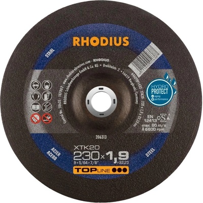 RHODIUS Extra tenký řezný kotouč XTK20 230 x 1,9 x 22,23 TOPline 206313