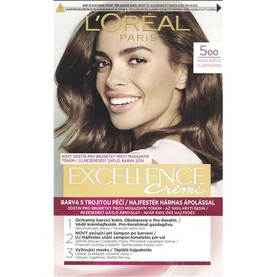 L'Oréal Excellence Creme Triple Protection 500 Hnědá světlá