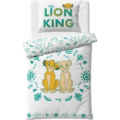 Carbotex Obojstranné bavlna posteľné Leví kráľ motív Simba a Nala 100% bavlna 70x90 140x200