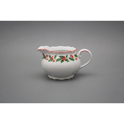 Bohemia Porcelán 1987 Mlékovka nízká 0,35l Verona Vánoční Cesmína CL