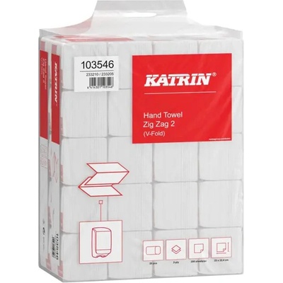 Katrin Classic ZZ hand pack, dvojvrstvové, biele, 4000 ks