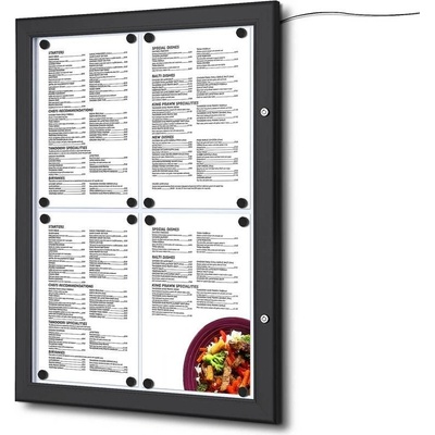 A-Z Reklama CZ světelná menu vitrína na stěnu SCZNC9005LED 4 x A4 listy – Zboží Dáma
