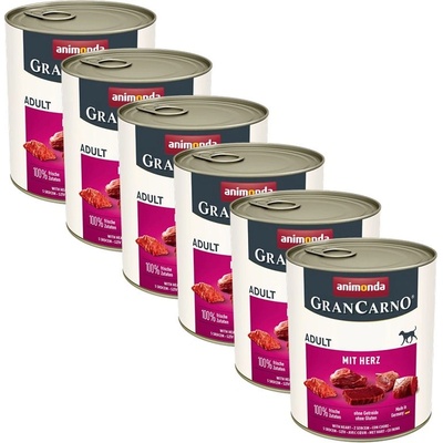 Animonda GranCarno Adult свинско с сърца 6 x 800 г