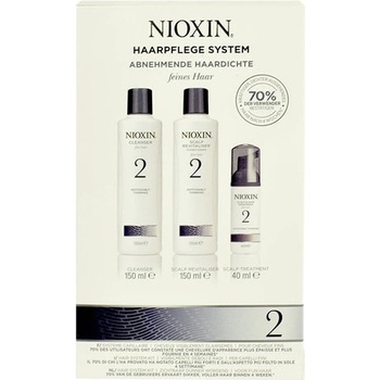 Nioxin System 2 šampón System 2 150 ml + kondicionér System 2 + vlasová starostlivosť System 2 40 ml 150 ml darčeková sada