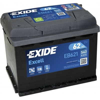 Exide Excell 12V 62Ah 540A EB621