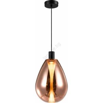 Candellux Пендел на шнур DENSO 1xGU10/10W/230V Ø 30 см меден/черен (CA1178)