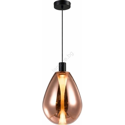 Candellux Пендел на шнур DENSO 1xGU10/10W/230V Ø 30 см меден/черен (CA1178)