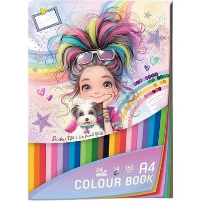 Barevné papíry - blok A4 Rainbow Ella