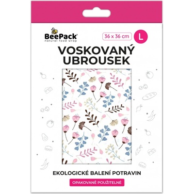Beepack Voskovaný ubrousek rúžová kvítka 36x36cm