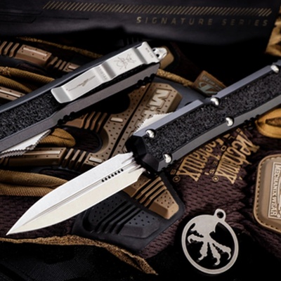 Microtech Makora Stonewashed Signature Series 206-10S