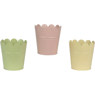 Decoris САКСИЯ КРЪГЛА МЕТАЛНА 870733 Ø11х10.6см МИСК ЦВЕТОВЕ (870733)