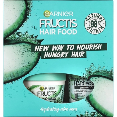 Garnier Fructis Hydrating Aloe Vera šampon 350 ml + Garnier Fructis Hydrating Aloe Vera maska na vlasy 390 ml dárková sada